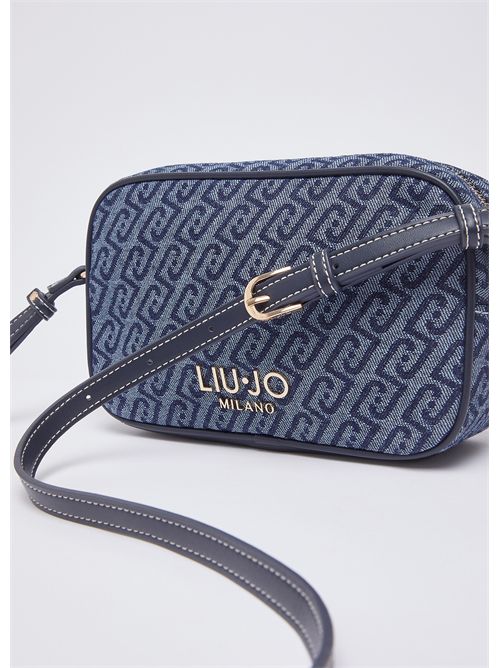 Borsa a tracolla piccola in denim jacquard LIU JO | AA6137T379A/94024